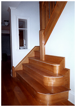 oak stairs wide
